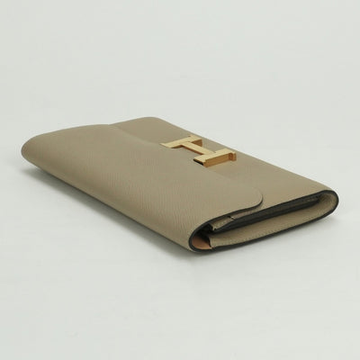 エルメス HERMES コンスタンスロング ヴェルソ コンスタンス ロング 財布 長財布 ロングウォレット エプソン トレンチ Trench ナチュラルサブレ Naturalsable ベージュ beige ゴールド金具 ヴォーエプソン バイカラー