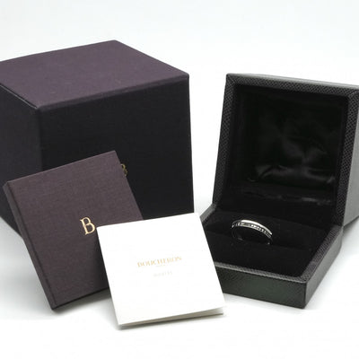 ブシュロン BOUCHERON キャトル ブラック リング ハーフ QUATRE BLACK EDITION キャトル リング 指輪 750 シルバー　ブラック 結婚指輪 マリッジリング プラチナ リング