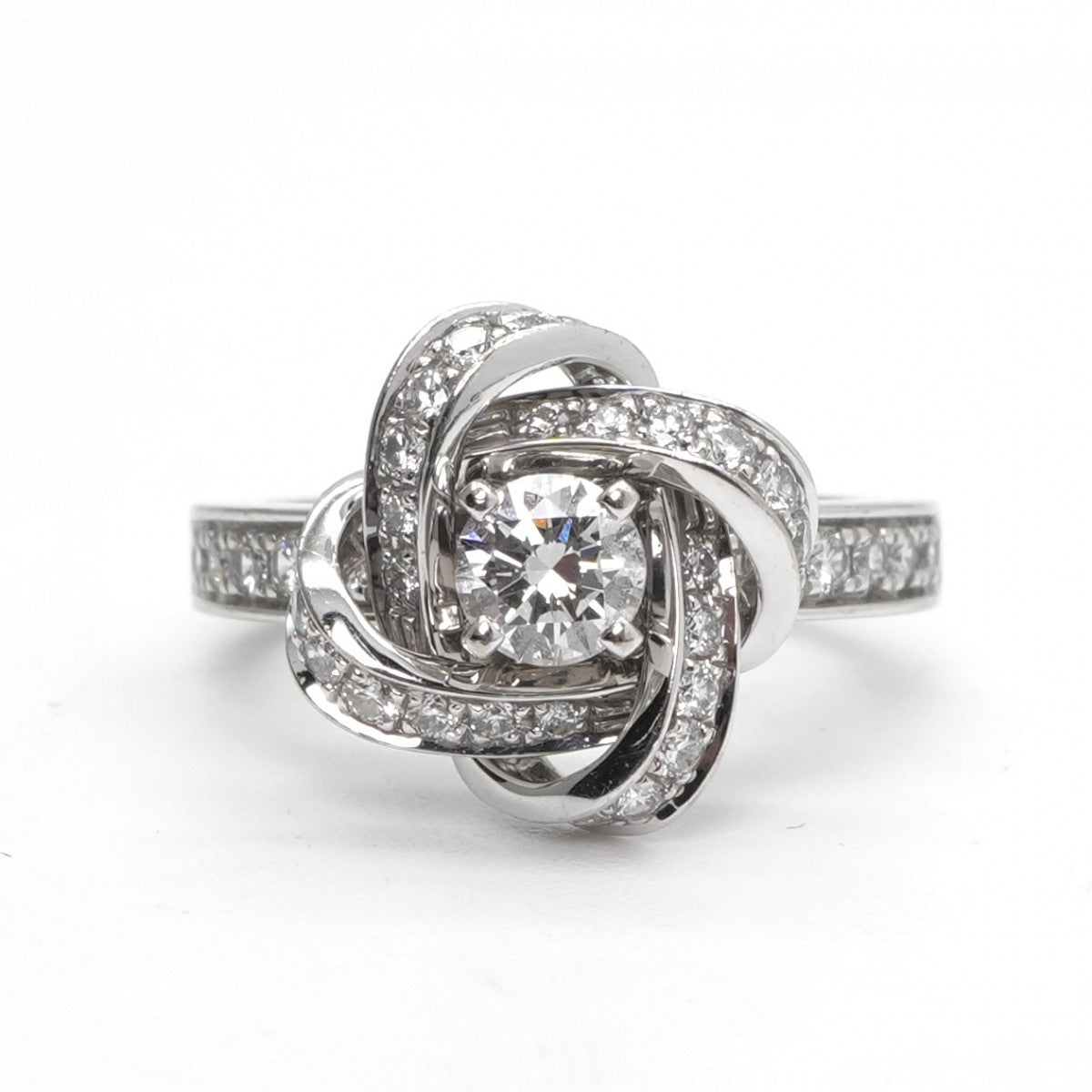 ブシュロン BOUCHERON ソリテール リング ソリテール リング ピヴォワンヌ リング 指輪 750WG シルバー ダイヤモンド リング 婚約指輪 プラチナ