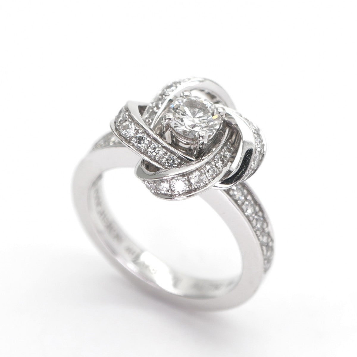 ブシュロン BOUCHERON ソリテール リング ソリテール リング ピヴォワンヌ リング 指輪 750WG シルバー ダイヤモンド リング 婚約指輪 プラチナ