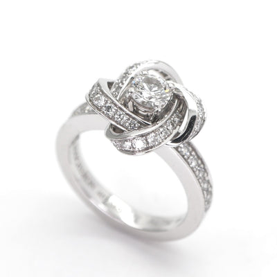 ブシュロン BOUCHERON ソリテール リング ソリテール リング ピヴォワンヌ リング 指輪 750WG シルバー ダイヤモンド リング 婚約指輪 プラチナ