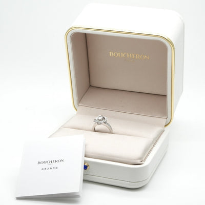 ブシュロン BOUCHERON ソリテール リング ソリテール リング ピヴォワンヌ リング 指輪 750WG シルバー ダイヤモンド リング 婚約指輪 プラチナ