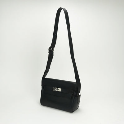 エルメス HERMES ケリーメッセンジャーPM ケリー メッセンジャー PM バッグ ショルダーバッグ エヴァーグレイン ノワール Noir ブラック Black 黒 シルバー金具 エバーグレイン