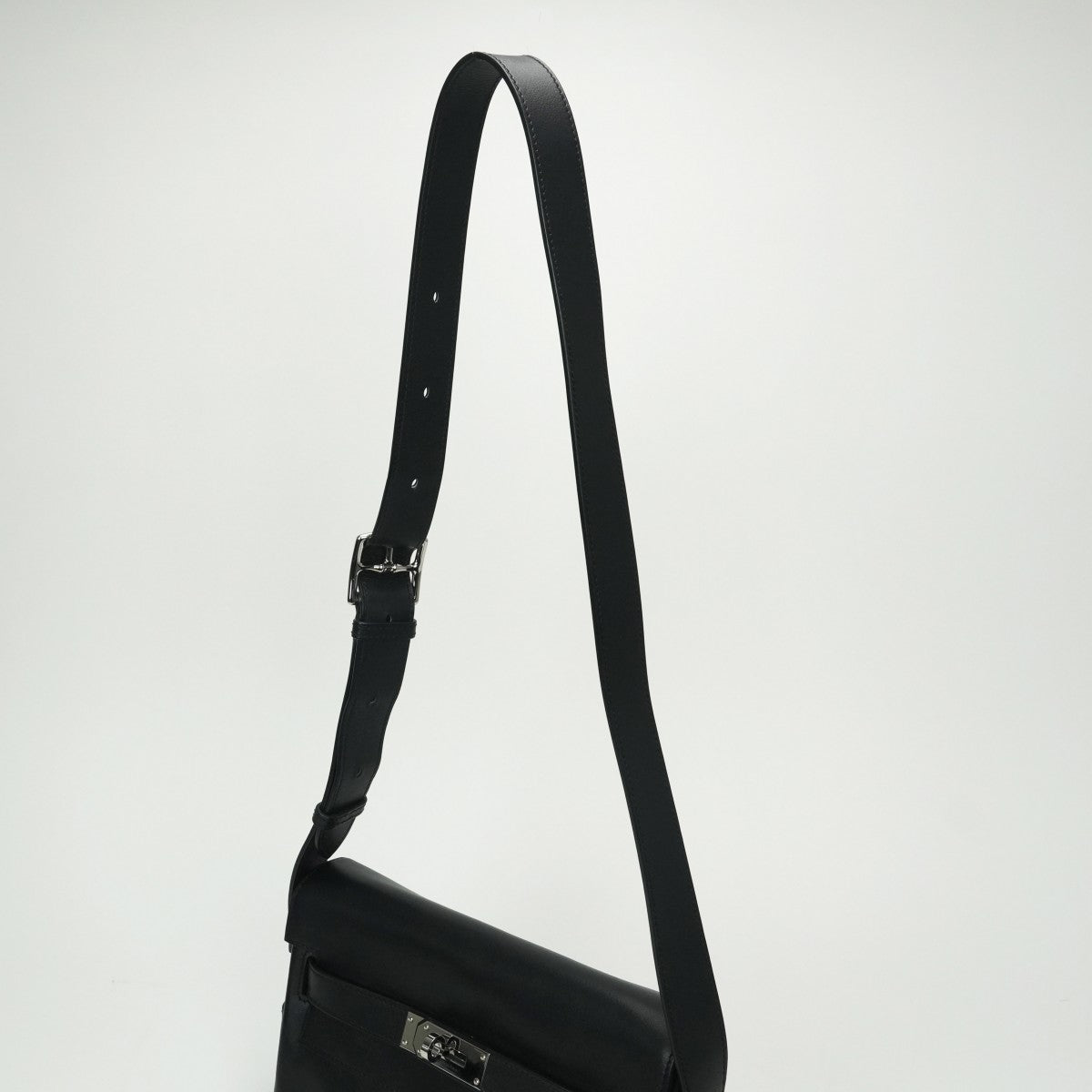 エルメス HERMES ケリーメッセンジャーPM ケリー メッセンジャー PM バッグ ショルダーバッグ エヴァーグレイン ノワール Noir ブラック Black 黒 シルバー金具 エバーグレイン