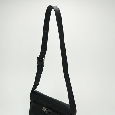 エルメス HERMES ケリーメッセンジャーPM ケリー メッセンジャー PM バッグ ショルダーバッグ エヴァーグレイン ノワール Noir ブラック Black 黒 シルバー金具 エバーグレイン