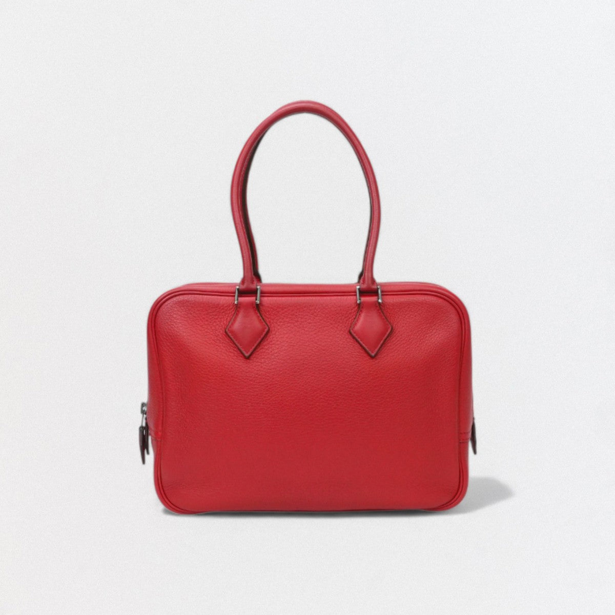 エルメス HERMES プリュム28 プリュム 28 バッグ トートバッグ トゴ ルージュカザック Rouge Casaque レッド Red 赤 シルバー金具 ハンドバッグ ビジネスバッグ