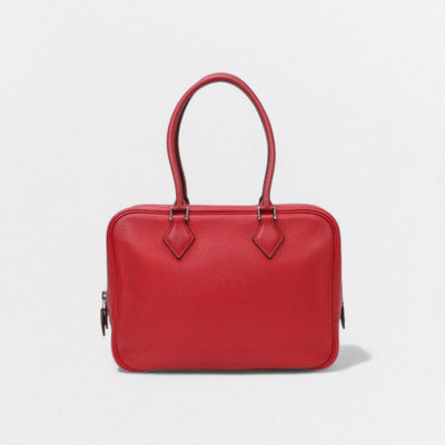 エルメス HERMES プリュム28 プリュム 28 バッグ トートバッグ トゴ ルージュカザック Rouge Casaque レッド Red 赤 シルバー金具 ハンドバッグ ビジネスバッグ