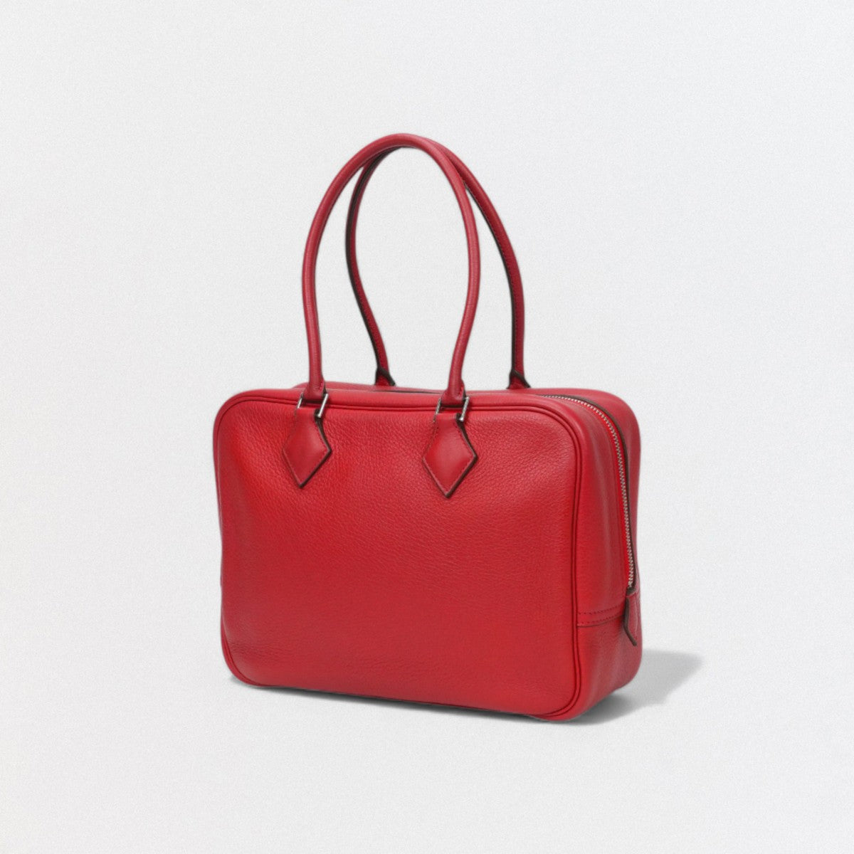 エルメス HERMES プリュム28 プリュム 28 バッグ トートバッグ トゴ ルージュカザック Rouge Casaque レッド Red 赤 シルバー金具 ハンドバッグ ビジネスバッグ