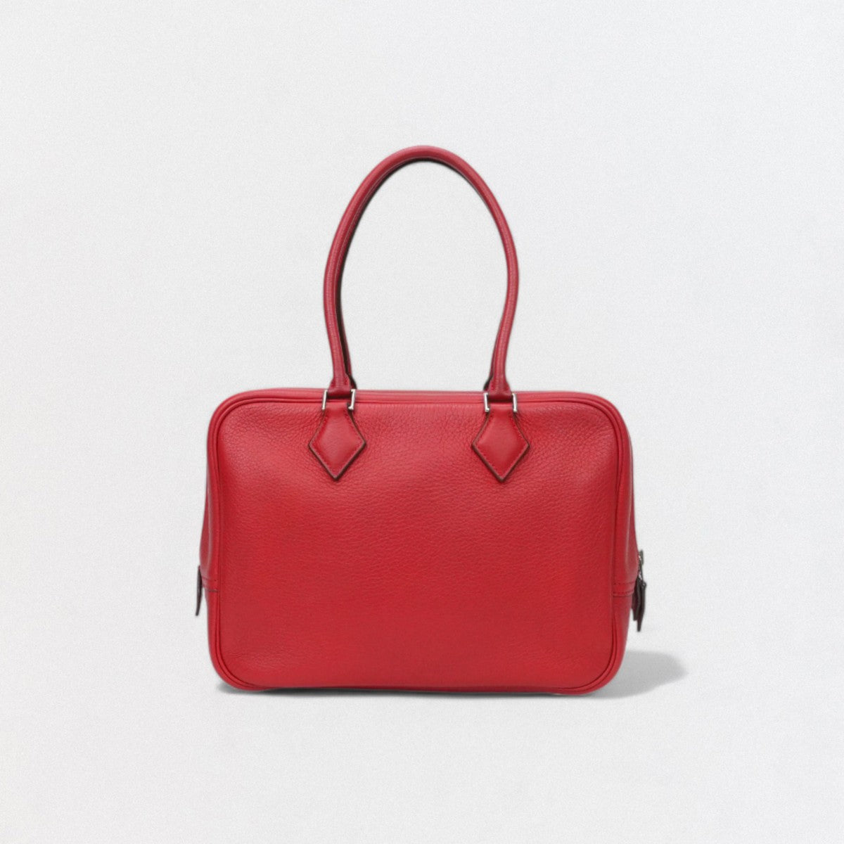 エルメス HERMES プリュム28 プリュム 28 バッグ トートバッグ トゴ ルージュカザック Rouge Casaque レッド Red 赤 シルバー金具 ハンドバッグ ビジネスバッグ