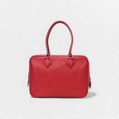 エルメス HERMES プリュム28 プリュム 28 バッグ トートバッグ トゴ ルージュカザック Rouge Casaque レッド Red 赤 シルバー金具 ハンドバッグ ビジネスバッグ