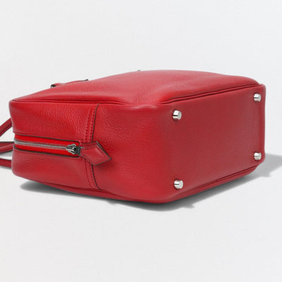 エルメス HERMES プリュム28 プリュム 28 バッグ トートバッグ トゴ ルージュカザック Rouge Casaque レッド Red 赤 シルバー金具 ハンドバッグ ビジネスバッグ