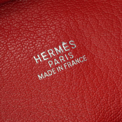 エルメス HERMES プリュム28 プリュム 28 バッグ トートバッグ トゴ ルージュカザック Rouge Casaque レッド Red 赤 シルバー金具 ハンドバッグ ビジネスバッグ