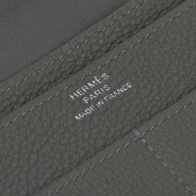 エルメス HERMES ドゴンGM ドゴン GM ドゴンデュオ 財布 長財布 ロングウォレット エバーカラー エタン Etain グレー Gray シルバー金具