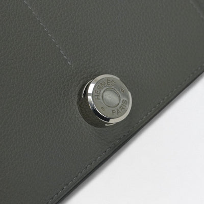 エルメス HERMES ドゴンGM ドゴン GM ドゴンデュオ 財布 長財布 ロングウォレット エバーカラー エタン Etain グレー Gray シルバー金具