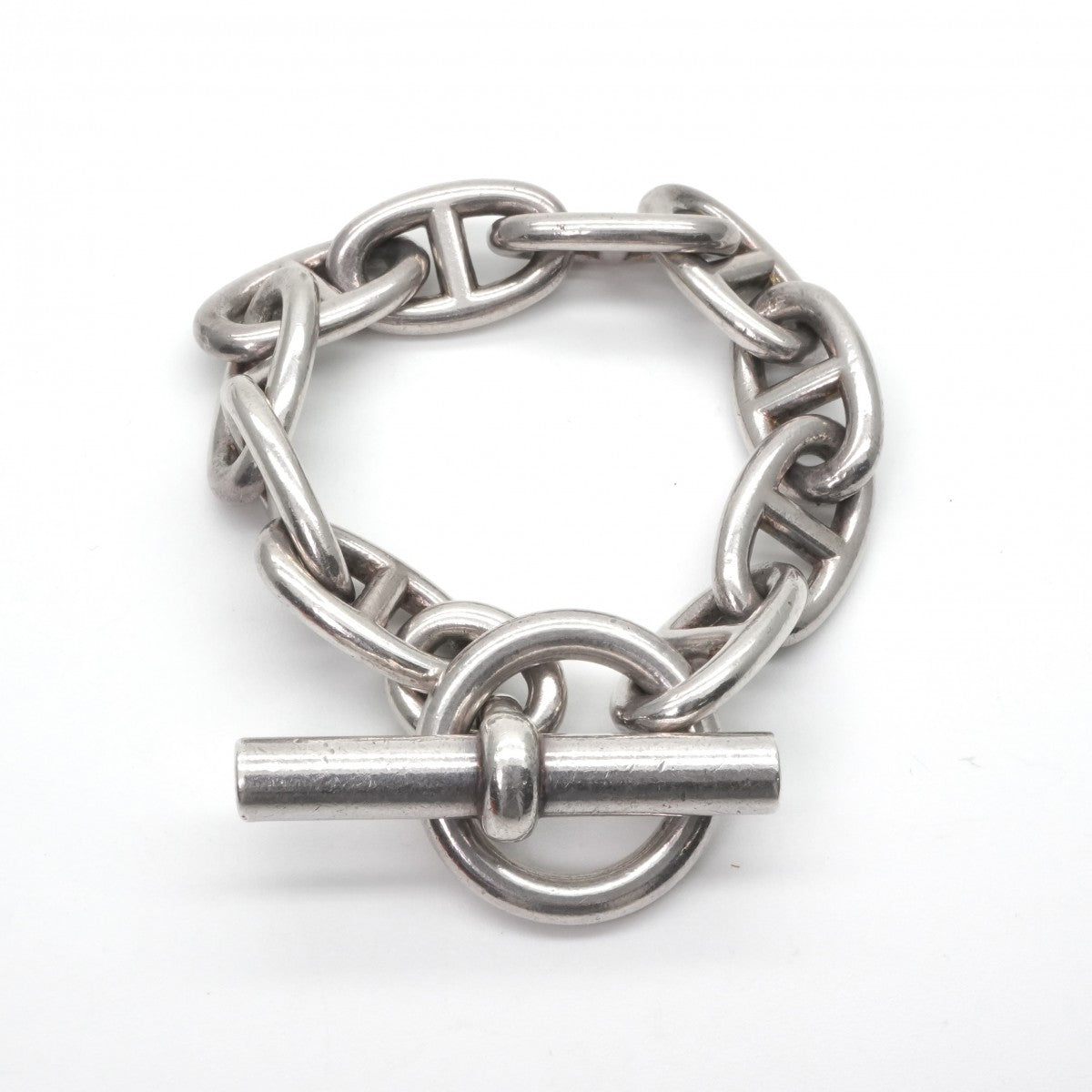 エルメス HERMES シェーヌダンクル ブレスレット バングル カフ 925 銀