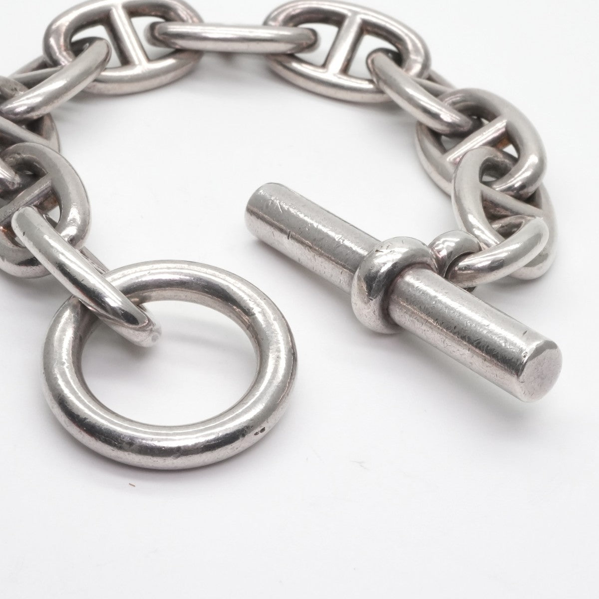 エルメス HERMES シェーヌダンクル ブレスレット バングル カフ 925 銀