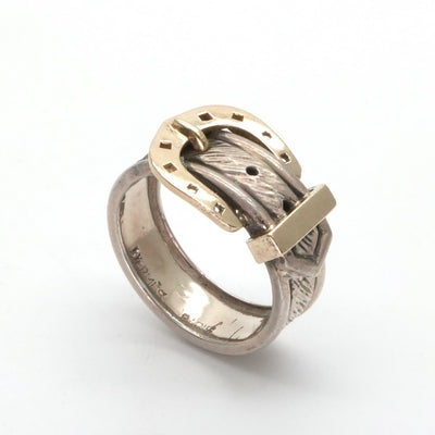 エルメス HERMES リング 指輪 750/925 シルバー 金 アンティーク 希少 レア　シルバー