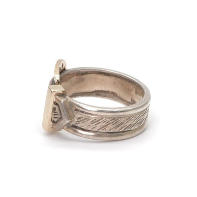 エルメス HERMES リング 指輪 750/925 シルバー 金 アンティーク 希少 レア　シルバー