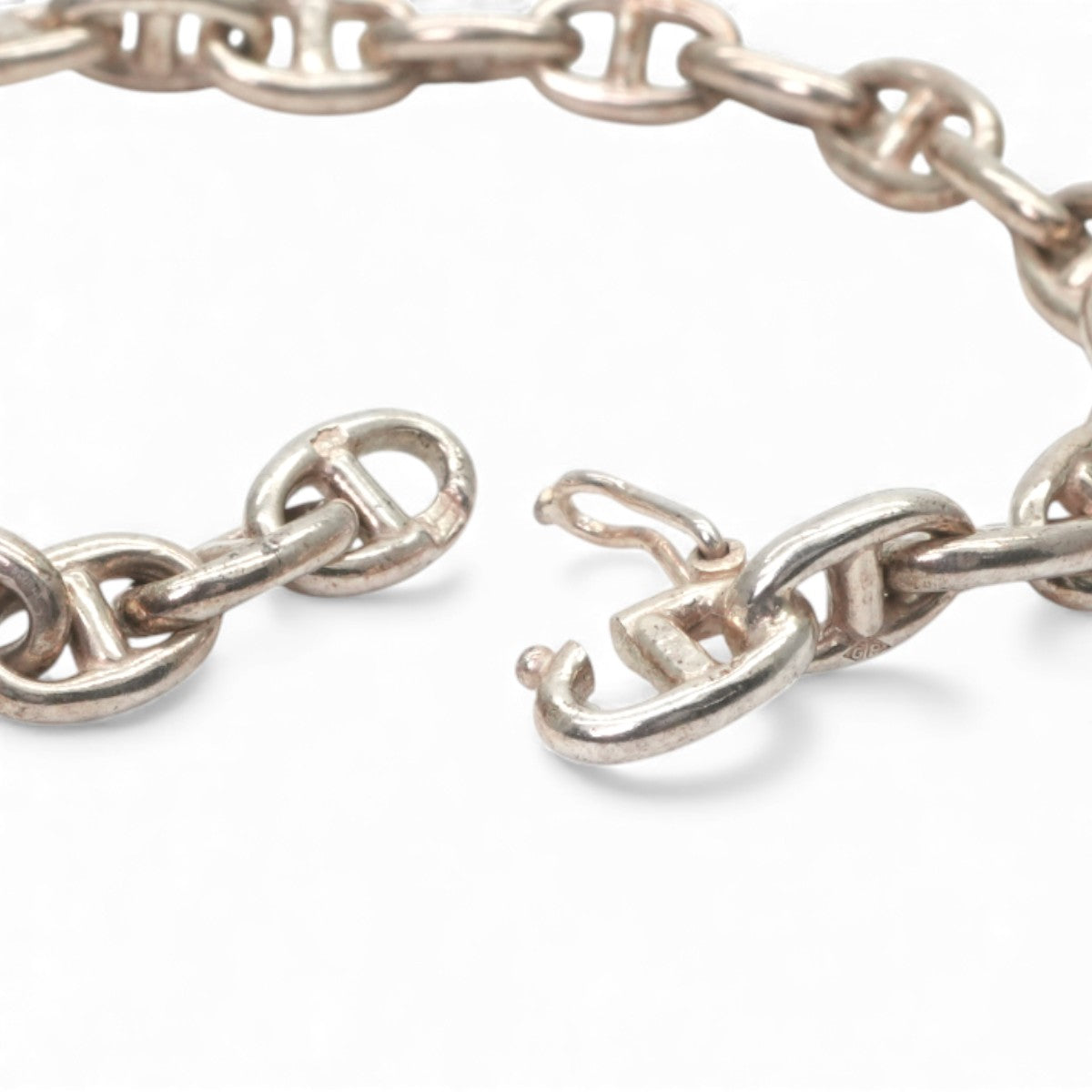 エルメス HERMES シェーヌダンクル ブレスレット バングル カフ 925 銀