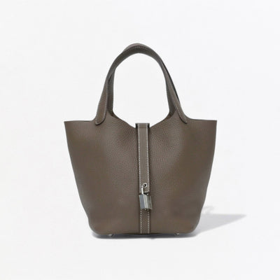 エルメス HERMES ピコタンロックPM ピコタンロック PM ピコタンロック18 バッグ トートバッグ トリヨンクレマンス エトゥープ Etoupe グレー Gray シルバー金具 ハンドバッグ