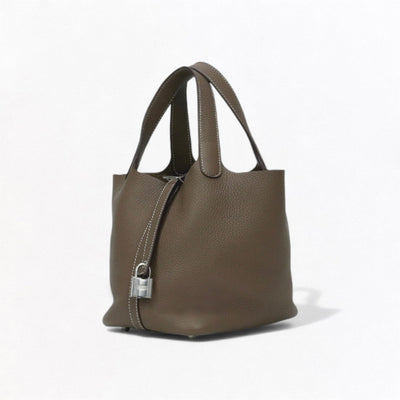 エルメス HERMES ピコタンロックPM ピコタンロック PM ピコタンロック18 バッグ トートバッグ トリヨンクレマンス エトゥープ Etoupe グレー Gray シルバー金具 ハンドバッグ