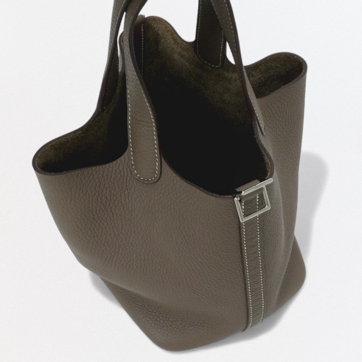 エルメス HERMES ピコタンロックPM ピコタンロック PM ピコタンロック18 バッグ トートバッグ トリヨンクレマンス エトゥープ Etoupe グレー Gray シルバー金具 ハンドバッグ