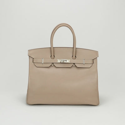 エルメス HERMES バーキン35 バーキン 35 バッグ トートバッグ タデラクト アルジル Argile ベージュ ギロッシュ金具 シルバー金具 ハンドバッグ ギローシュ金具