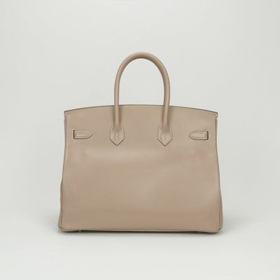 エルメス HERMES バーキン35 バーキン 35 バッグ トートバッグ タデラクト アルジル Argile ベージュ ギロッシュ金具 シルバー金具 ハンドバッグ ギローシュ金具