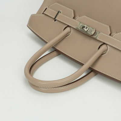 エルメス HERMES バーキン35 バーキン 35 バッグ トートバッグ タデラクト アルジル Argile ベージュ ギロッシュ金具 シルバー金具 ハンドバッグ ギローシュ金具