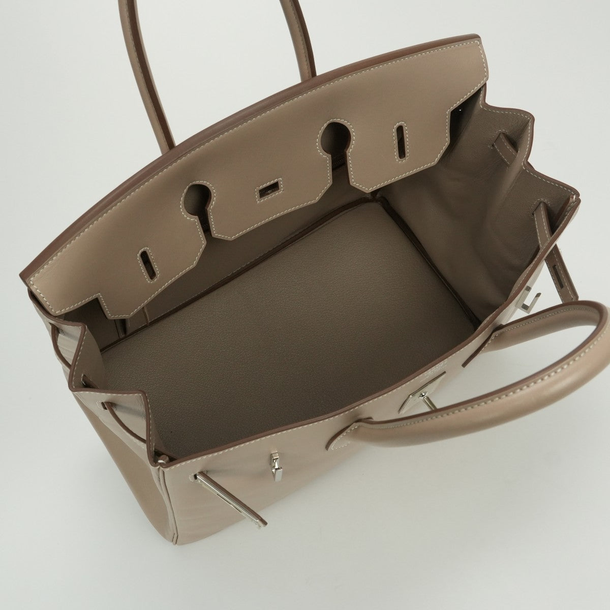 エルメス HERMES バーキン35 バーキン 35 バッグ トートバッグ タデラクト アルジル Argile ベージュ ギロッシュ金具 シルバー金具 ハンドバッグ ギローシュ金具