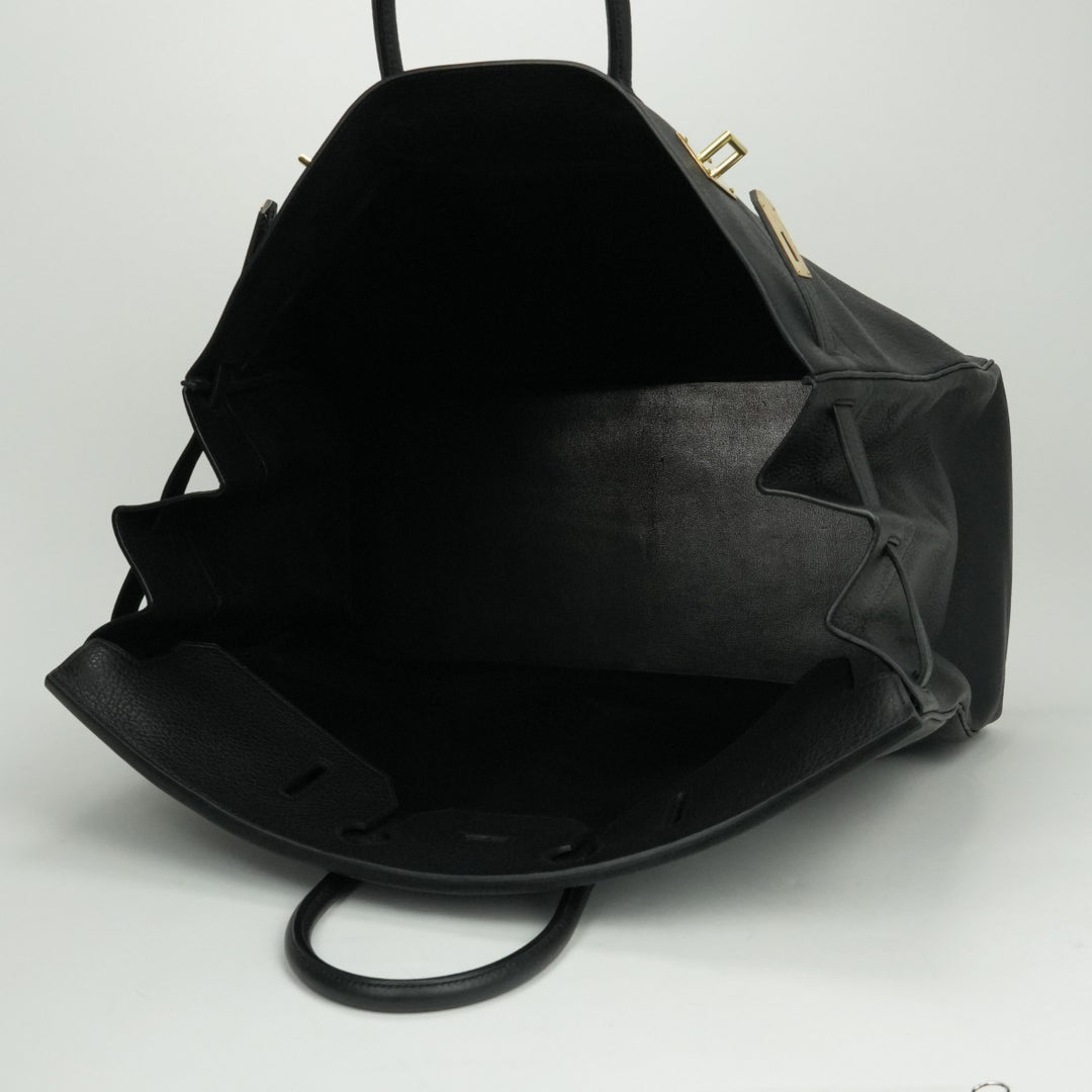 エルメス HERMES オータクロア55 オータクロア 55 バッグ トートバッグ フィヨルド ノワール Noir ブラック Black 黒 ゴールド金具 エルメス HERMES オータクロア55 オータクロア 55 バッグ トートバッグ