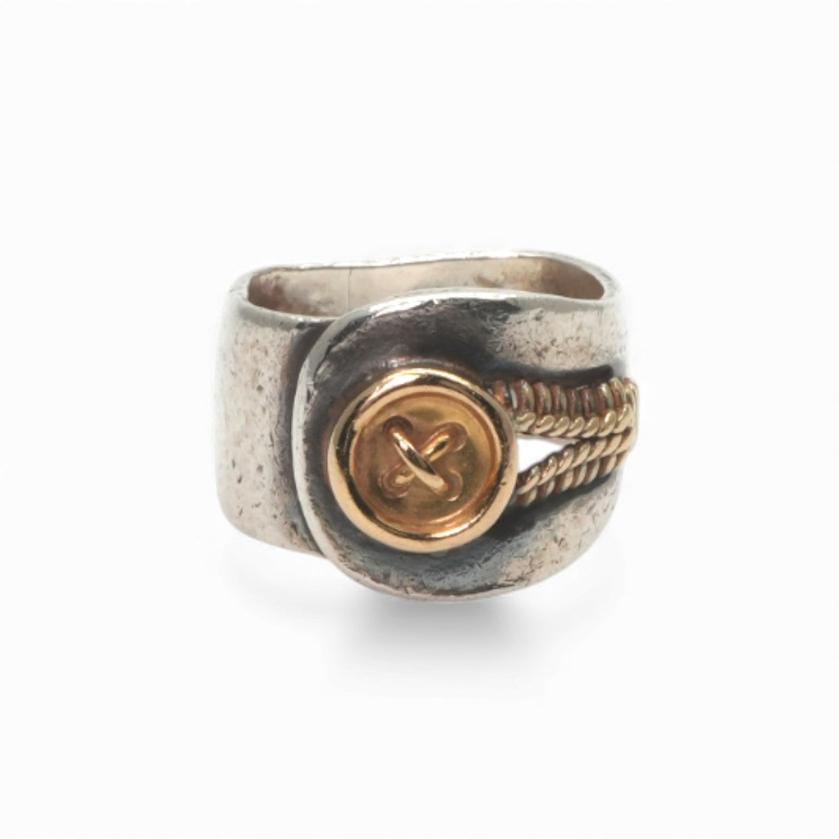 エルメス HERMES ブトニエール リング 指輪 750/925 ゴールド 銀