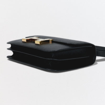 エルメス HERMES コンスタンス3 ミニ18 コンスタンス 3 ミニ18 バッグ ショルダーバッグ エプソン ノワール Noir ブラック Black 黒 ゴールド金具 コンスタンスミニ コンスタンス18 ヴォーエプソン