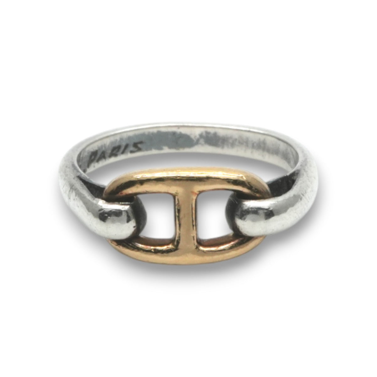 エルメス HERMES シェーヌダンクル リング 指輪 750/925 シルバー 金