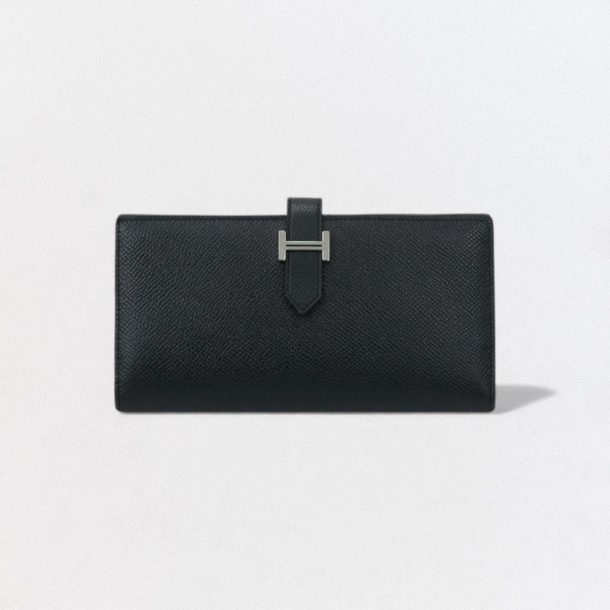 エルメス HERMES ベアンスフレ ベアン スフレ 財布 長財布 ロングウォレット エプソン ノワール Noir ブラック black 黒 シルバー金具 ヴォーエプソン