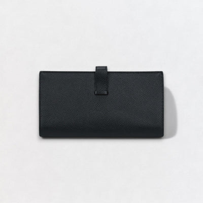 エルメス HERMES ベアンスフレ ベアン スフレ 財布 長財布 ロングウォレット エプソン ノワール Noir ブラック black 黒 シルバー金具 ヴォーエプソン