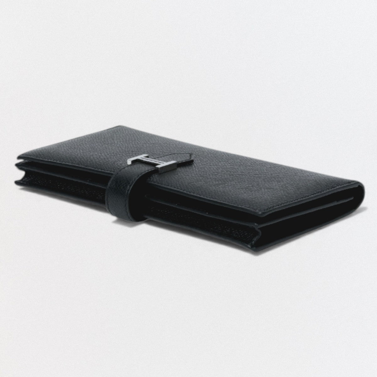 エルメス HERMES ベアンスフレ ベアン スフレ 財布 長財布 ロングウォレット エプソン ノワール Noir ブラック black 黒 シルバー金具 ヴォーエプソン
