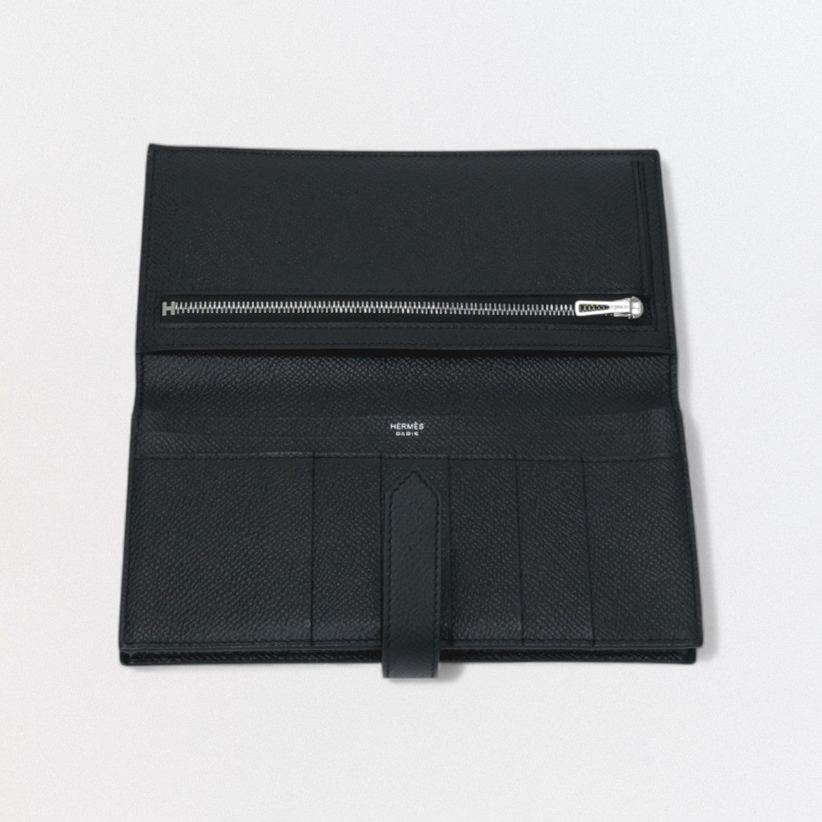 エルメス HERMES ベアンスフレ ベアン スフレ 財布 長財布 ロングウォレット エプソン ノワール Noir ブラック black 黒 シルバー金具 ヴォーエプソン