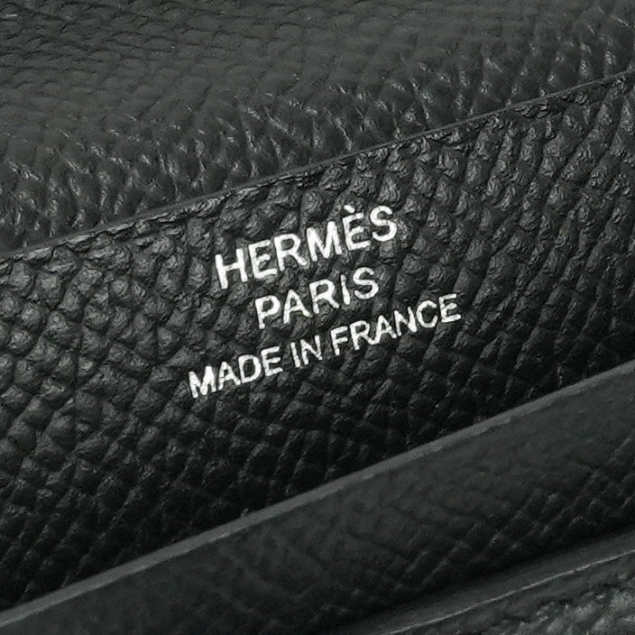 エルメス HERMES ベアンスフレ ベアン スフレ 財布 長財布 ロングウォレット エプソン ノワール Noir ブラック black 黒 シルバー金具 ヴォーエプソン