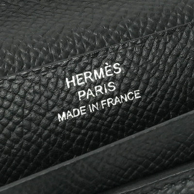 エルメス HERMES ベアンスフレ ベアン スフレ 財布 長財布 ロングウォレット エプソン ノワール Noir ブラック black 黒 シルバー金具 ヴォーエプソン