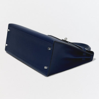 エルメス HERMES ケリー32 ケリー 32 バッグ トートバッグ ショルダーバッグ エプソン ブルーサフィール bluesaphir ブルー Blue 青 シルバー金具 ハンドバッグ ヴォーエプソン 新型 V字金具