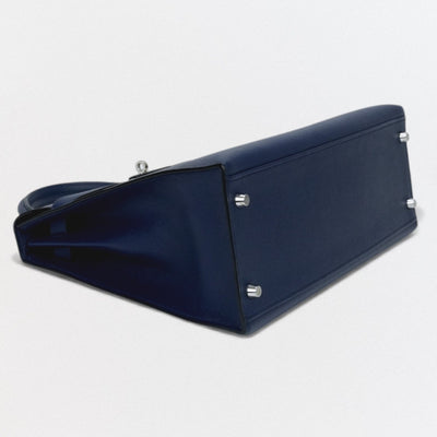 エルメス HERMES ケリー32 ケリー 32 バッグ トートバッグ ショルダーバッグ エプソン ブルーサフィール bluesaphir ブルー Blue 青 シルバー金具 ハンドバッグ ヴォーエプソン 新型 V字金具