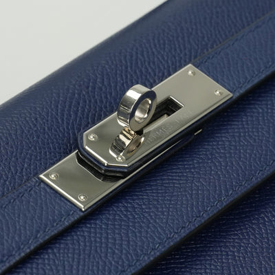 エルメス HERMES ケリー32 ケリー 32 バッグ トートバッグ ショルダーバッグ エプソン ブルーサフィール bluesaphir ブルー Blue 青 シルバー金具 ハンドバッグ ヴォーエプソン 新型 V字金具