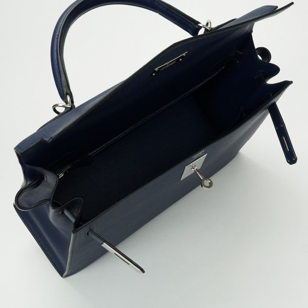 エルメス HERMES ケリー32 ケリー 32 バッグ トートバッグ ショルダーバッグ エプソン ブルーサフィール bluesaphir ブルー Blue 青 シルバー金具 ハンドバッグ ヴォーエプソン 新型 V字金具