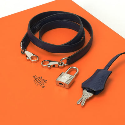 エルメス HERMES ケリー32 ケリー 32 バッグ トートバッグ ショルダーバッグ エプソン ブルーサフィール bluesaphir ブルー Blue 青 シルバー金具 ハンドバッグ ヴォーエプソン 新型 V字金具