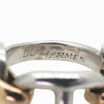 エルメス HERMES シェーヌダンクル リング 指輪 750/950 ゴールド 銀