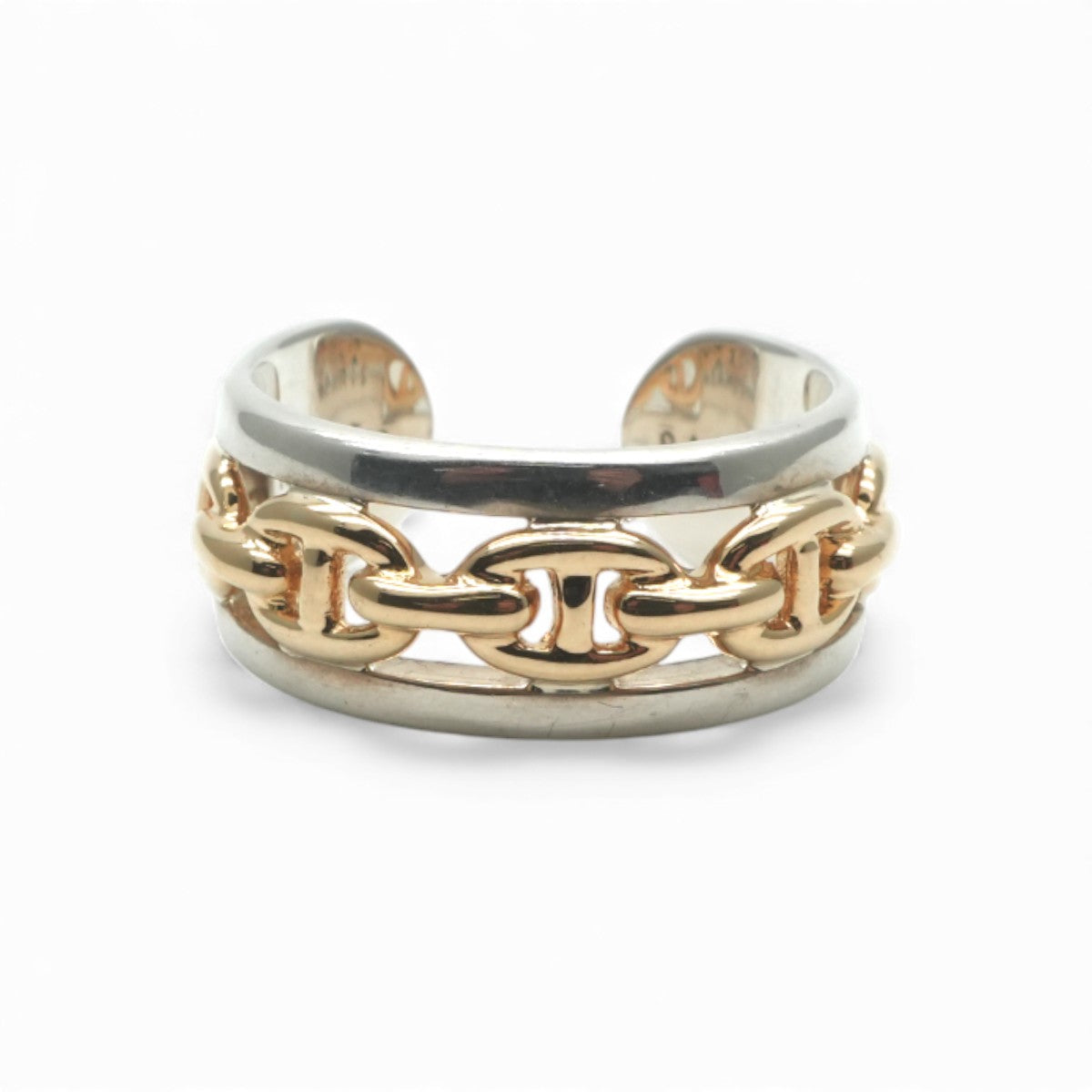 エルメス HERMES アンシェネ リング 指輪 750/925 シルバー 金