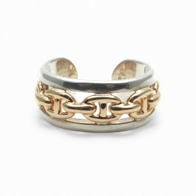 エルメス HERMES アンシェネ リング 指輪 750/925 シルバー 金