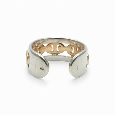 エルメス HERMES アンシェネ リング 指輪 750/925 シルバー 金