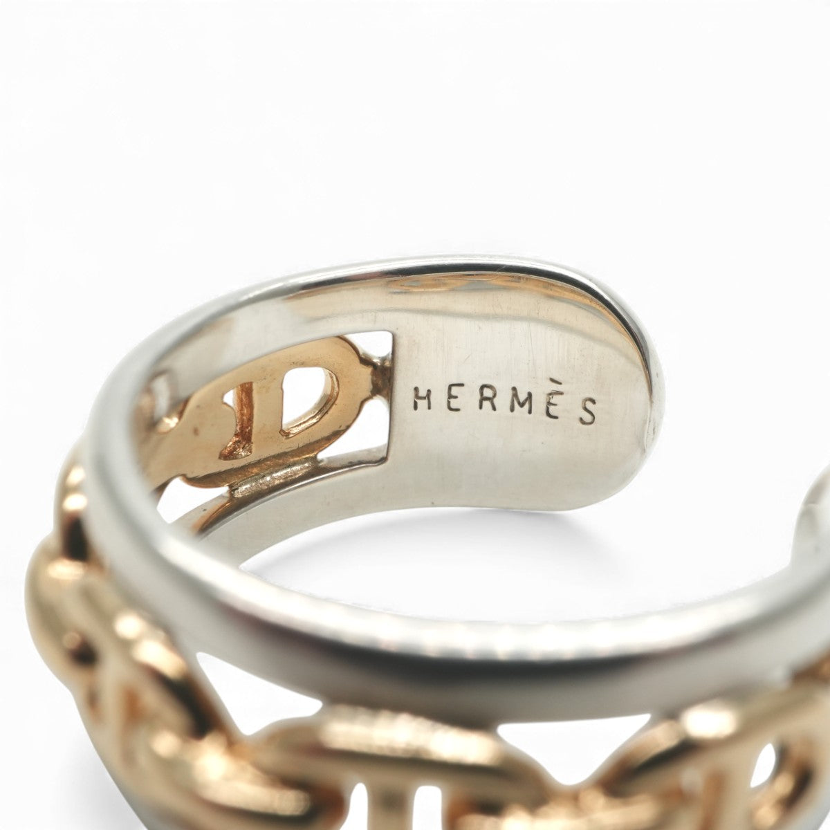 エルメス HERMES アンシェネ リング 指輪 750/925 シルバー 金
